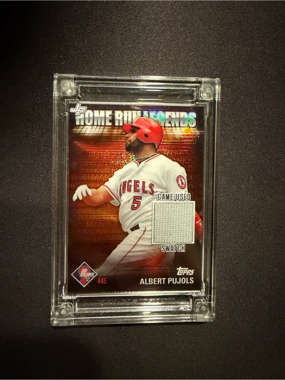 Topps Albert Pujols Home Run Legends Game Used Swatch Card